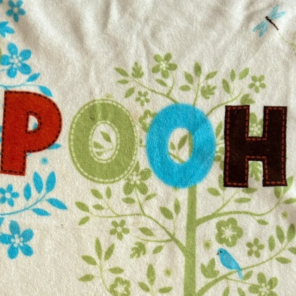Disney Baby‎ Winnie the Pooh Fleece Crib Blanket Woodland Theme Quilted Cozy - Picture 3 of 5